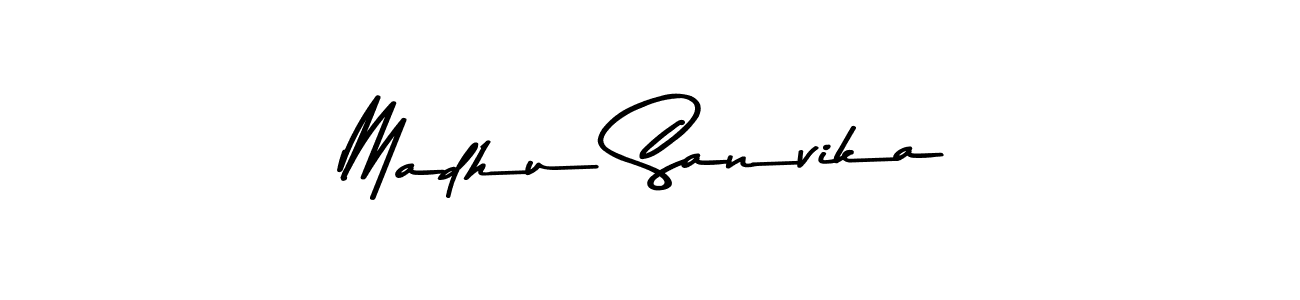 How to make Madhu Sanvika signature? Asem Kandis PERSONAL USE is a professional autograph style. Create handwritten signature for Madhu Sanvika name. Madhu Sanvika signature style 9 images and pictures png