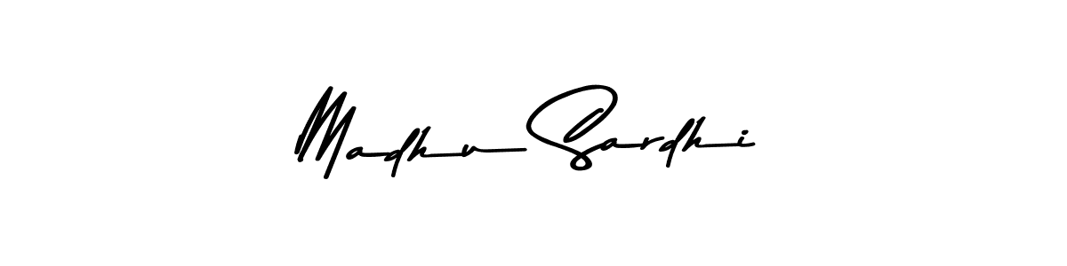 Make a beautiful signature design for name Madhu Sardhi. With this signature (Asem Kandis PERSONAL USE) style, you can create a handwritten signature for free. Madhu Sardhi signature style 9 images and pictures png