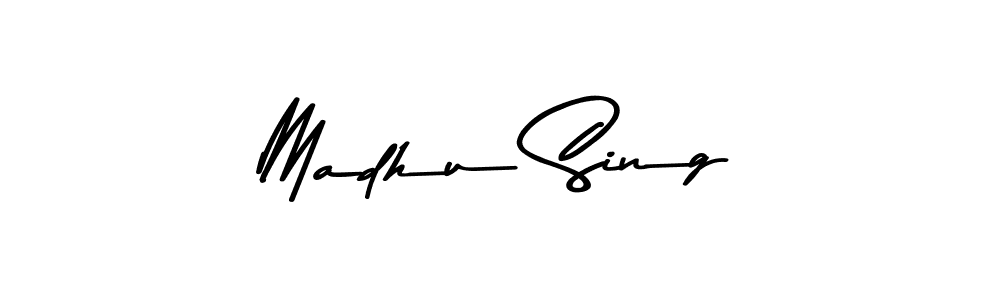 Madhu Sing stylish signature style. Best Handwritten Sign (Asem Kandis PERSONAL USE) for my name. Handwritten Signature Collection Ideas for my name Madhu Sing. Madhu Sing signature style 9 images and pictures png
