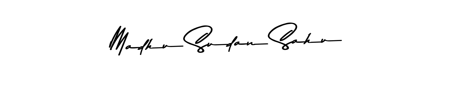 How to make Madhu Sudan Sahu name signature. Use Asem Kandis PERSONAL USE style for creating short signs online. This is the latest handwritten sign. Madhu Sudan Sahu signature style 9 images and pictures png
