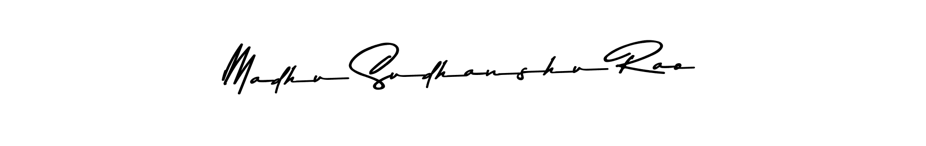 Make a beautiful signature design for name Madhu Sudhanshu Rao. With this signature (Asem Kandis PERSONAL USE) style, you can create a handwritten signature for free. Madhu Sudhanshu Rao signature style 9 images and pictures png