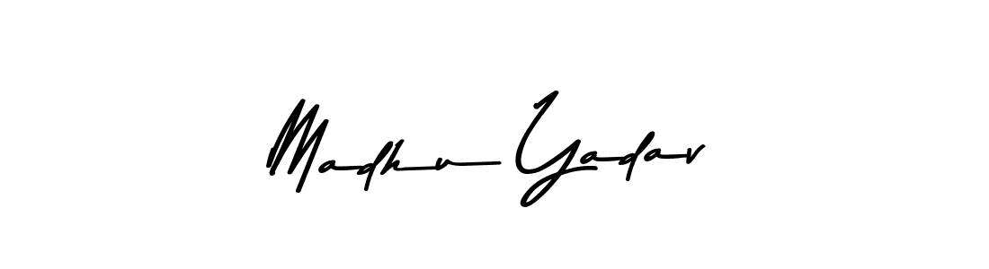 Make a beautiful signature design for name Madhu Yadav. With this signature (Asem Kandis PERSONAL USE) style, you can create a handwritten signature for free. Madhu Yadav signature style 9 images and pictures png