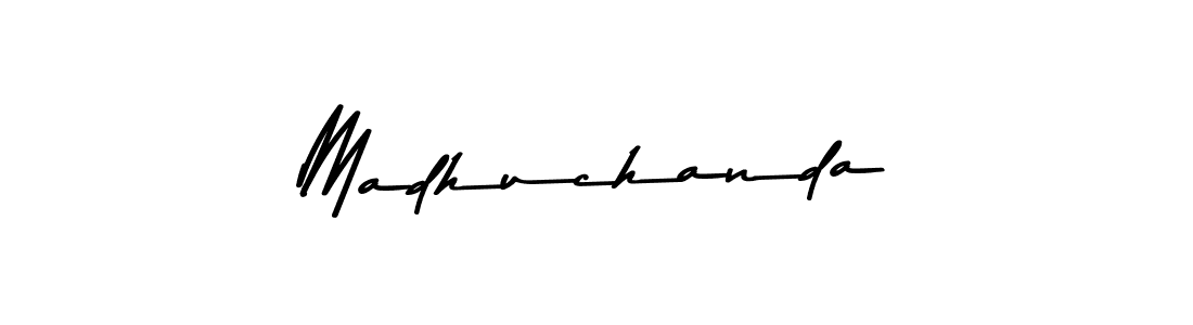 Create a beautiful signature design for name Madhuchanda. With this signature (Asem Kandis PERSONAL USE) fonts, you can make a handwritten signature for free. Madhuchanda signature style 9 images and pictures png