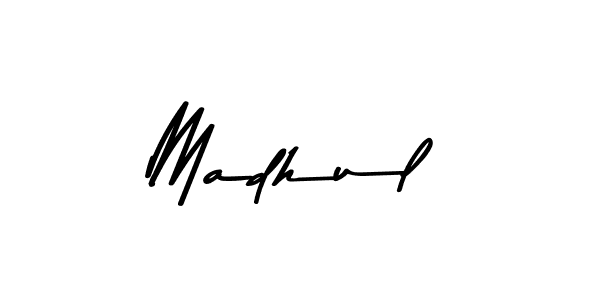 Create a beautiful signature design for name Madhul. With this signature (Asem Kandis PERSONAL USE) fonts, you can make a handwritten signature for free. Madhul signature style 9 images and pictures png