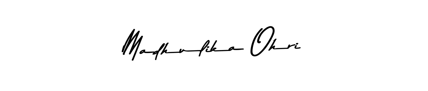Make a short Madhulika Ohri signature style. Manage your documents anywhere anytime using Asem Kandis PERSONAL USE. Create and add eSignatures, submit forms, share and send files easily. Madhulika Ohri signature style 9 images and pictures png