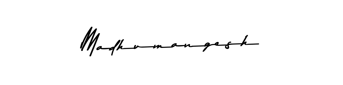Create a beautiful signature design for name Madhumangesh. With this signature (Asem Kandis PERSONAL USE) fonts, you can make a handwritten signature for free. Madhumangesh signature style 9 images and pictures png