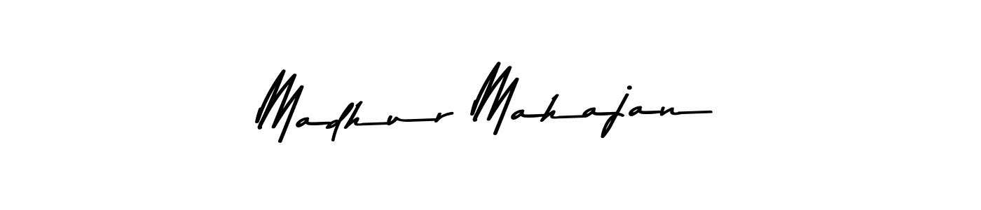 Use a signature maker to create a handwritten signature online. With this signature software, you can design (Asem Kandis PERSONAL USE) your own signature for name Madhur Mahajan. Madhur Mahajan signature style 9 images and pictures png