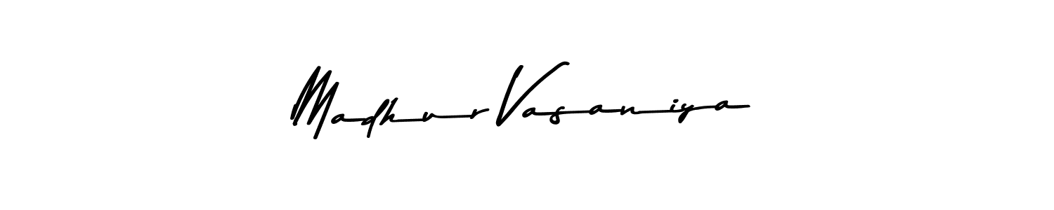 Design your own signature with our free online signature maker. With this signature software, you can create a handwritten (Asem Kandis PERSONAL USE) signature for name Madhur Vasaniya. Madhur Vasaniya signature style 9 images and pictures png