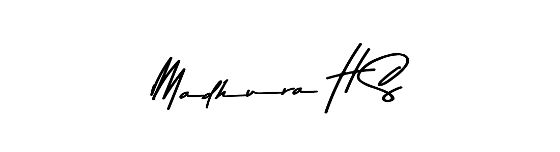 Make a beautiful signature design for name Madhura H S. With this signature (Asem Kandis PERSONAL USE) style, you can create a handwritten signature for free. Madhura H S signature style 9 images and pictures png
