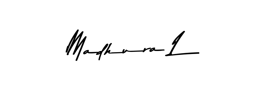 Use a signature maker to create a handwritten signature online. With this signature software, you can design (Asem Kandis PERSONAL USE) your own signature for name Madhura L. Madhura L signature style 9 images and pictures png