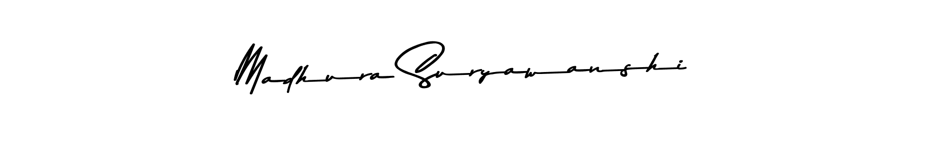 Madhura Suryawanshi stylish signature style. Best Handwritten Sign (Asem Kandis PERSONAL USE) for my name. Handwritten Signature Collection Ideas for my name Madhura Suryawanshi. Madhura Suryawanshi signature style 9 images and pictures png