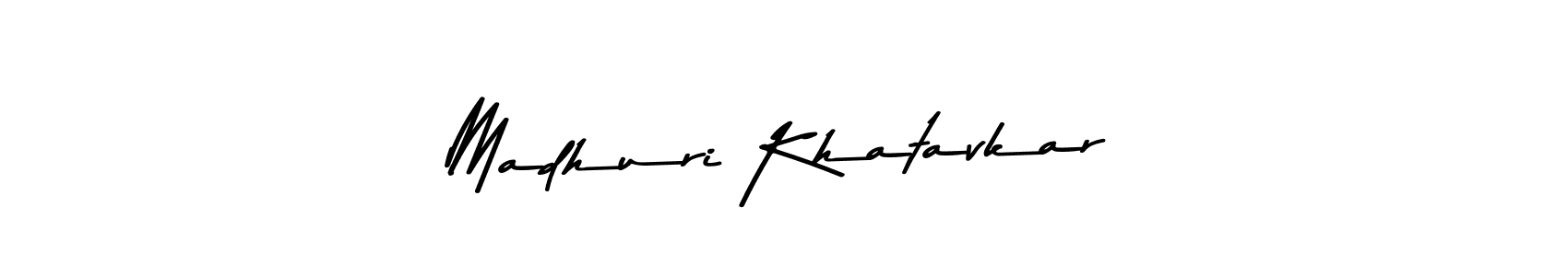 The best way (Asem Kandis PERSONAL USE) to make a short signature is to pick only two or three words in your name. The name Madhuri Khatavkar include a total of six letters. For converting this name. Madhuri Khatavkar signature style 9 images and pictures png