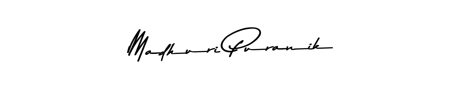 Make a beautiful signature design for name Madhuri Puranik. Use this online signature maker to create a handwritten signature for free. Madhuri Puranik signature style 9 images and pictures png