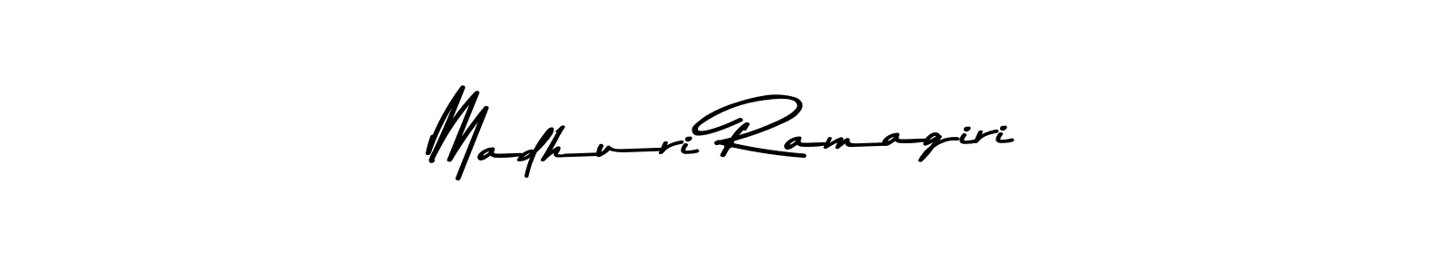 Also You can easily find your signature by using the search form. We will create Madhuri Ramagiri name handwritten signature images for you free of cost using Asem Kandis PERSONAL USE sign style. Madhuri Ramagiri signature style 9 images and pictures png