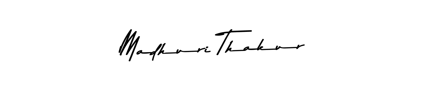 How to make Madhuri Thakur name signature. Use Asem Kandis PERSONAL USE style for creating short signs online. This is the latest handwritten sign. Madhuri Thakur signature style 9 images and pictures png