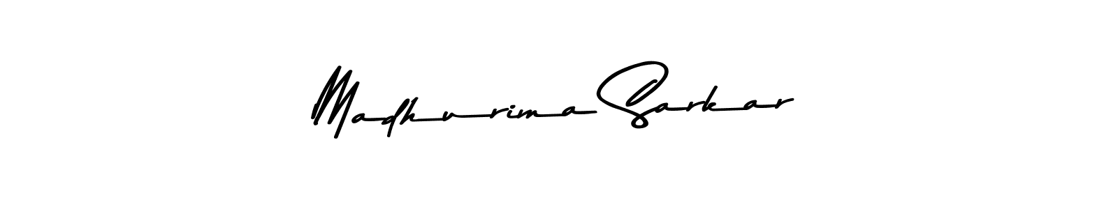 How to make Madhurima Sarkar name signature. Use Asem Kandis PERSONAL USE style for creating short signs online. This is the latest handwritten sign. Madhurima Sarkar signature style 9 images and pictures png