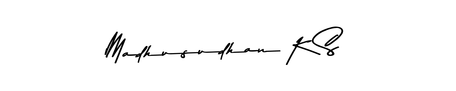 Asem Kandis PERSONAL USE is a professional signature style that is perfect for those who want to add a touch of class to their signature. It is also a great choice for those who want to make their signature more unique. Get Madhusudhan K S name to fancy signature for free. Madhusudhan K S signature style 9 images and pictures png