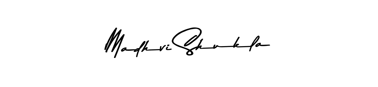 How to make Madhvi Shukla name signature. Use Asem Kandis PERSONAL USE style for creating short signs online. This is the latest handwritten sign. Madhvi Shukla signature style 9 images and pictures png