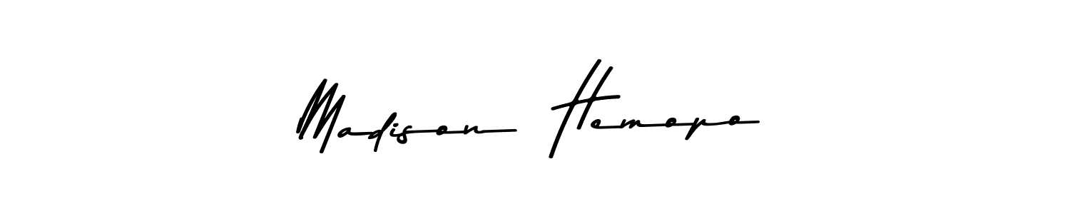 Create a beautiful signature design for name Madison  Hemopo. With this signature (Asem Kandis PERSONAL USE) fonts, you can make a handwritten signature for free. Madison  Hemopo signature style 9 images and pictures png