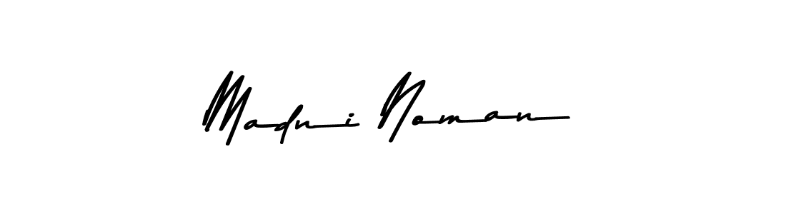 The best way (Asem Kandis PERSONAL USE) to make a short signature is to pick only two or three words in your name. The name Madni Noman include a total of six letters. For converting this name. Madni Noman signature style 9 images and pictures png