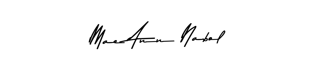 Also You can easily find your signature by using the search form. We will create Mae Ann Nabol name handwritten signature images for you free of cost using Asem Kandis PERSONAL USE sign style. Mae Ann Nabol signature style 9 images and pictures png