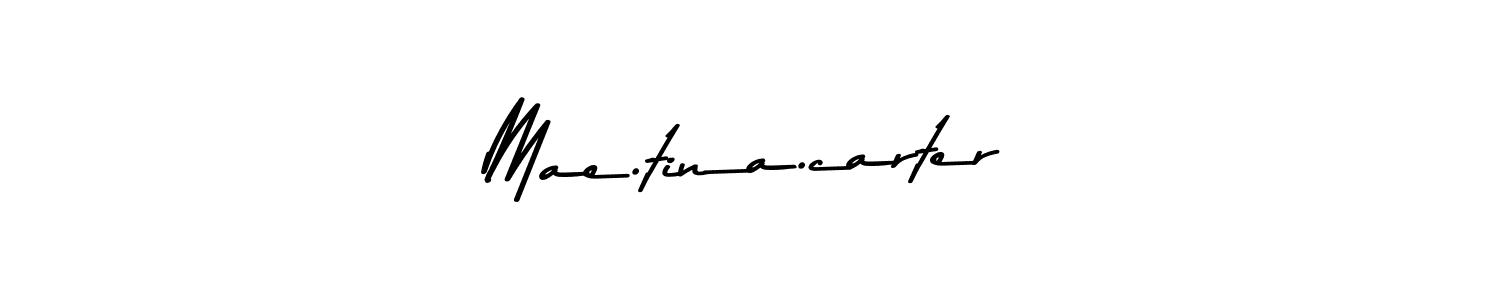 How to make Mae.tina.carter name signature. Use Asem Kandis PERSONAL USE style for creating short signs online. This is the latest handwritten sign. Mae.tina.carter signature style 9 images and pictures png
