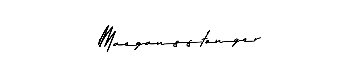 Create a beautiful signature design for name Maegansstonger. With this signature (Asem Kandis PERSONAL USE) fonts, you can make a handwritten signature for free. Maegansstonger signature style 9 images and pictures png