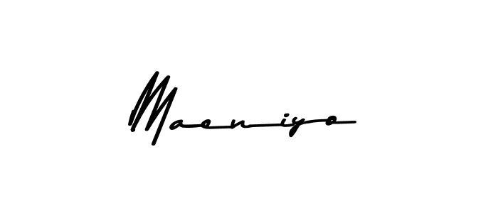Make a beautiful signature design for name Maeniyo. With this signature (Asem Kandis PERSONAL USE) style, you can create a handwritten signature for free. Maeniyo signature style 9 images and pictures png