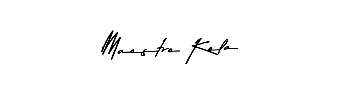 Make a beautiful signature design for name Maestro Kola. With this signature (Asem Kandis PERSONAL USE) style, you can create a handwritten signature for free. Maestro Kola signature style 9 images and pictures png