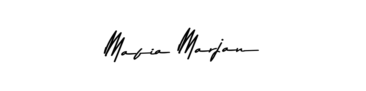 Make a beautiful signature design for name Mafia Marjan. With this signature (Asem Kandis PERSONAL USE) style, you can create a handwritten signature for free. Mafia Marjan signature style 9 images and pictures png