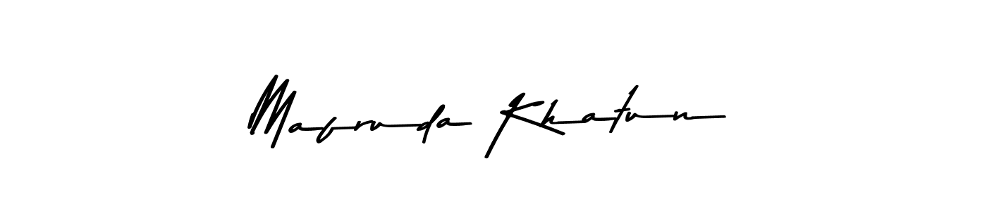 How to make Mafruda Khatun name signature. Use Asem Kandis PERSONAL USE style for creating short signs online. This is the latest handwritten sign. Mafruda Khatun signature style 9 images and pictures png