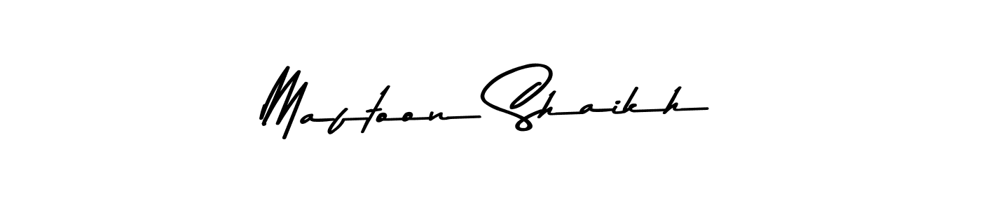 Use a signature maker to create a handwritten signature online. With this signature software, you can design (Asem Kandis PERSONAL USE) your own signature for name Maftoon Shaikh. Maftoon Shaikh signature style 9 images and pictures png