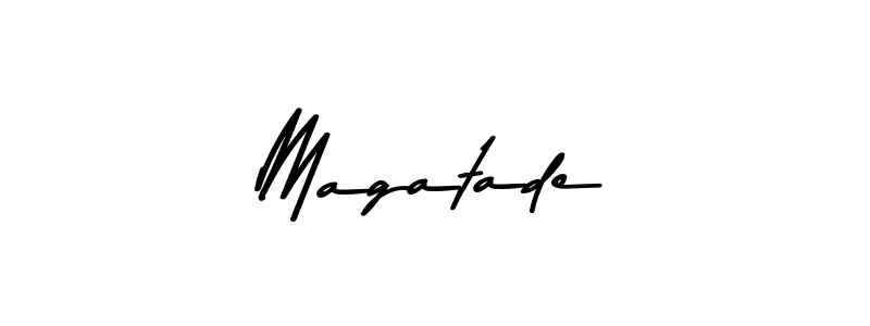 Design your own signature with our free online signature maker. With this signature software, you can create a handwritten (Asem Kandis PERSONAL USE) signature for name Magatade. Magatade signature style 9 images and pictures png