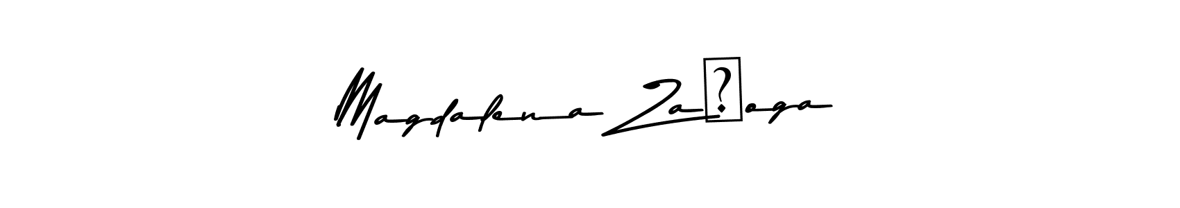 Asem Kandis PERSONAL USE is a professional signature style that is perfect for those who want to add a touch of class to their signature. It is also a great choice for those who want to make their signature more unique. Get Magdalena Załoga name to fancy signature for free. Magdalena Załoga signature style 9 images and pictures png