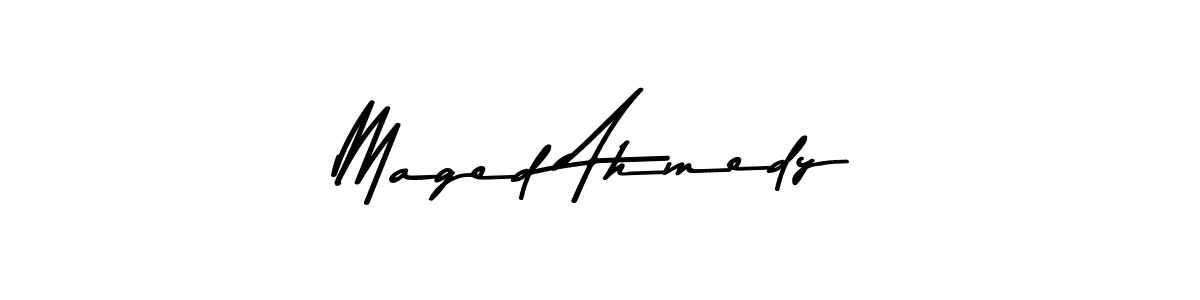 You should practise on your own different ways (Asem Kandis PERSONAL USE) to write your name (Maged Ahmedy) in signature. don't let someone else do it for you. Maged Ahmedy signature style 9 images and pictures png