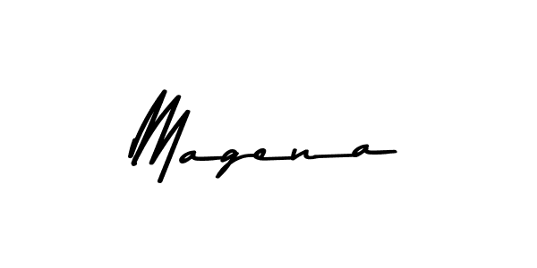 Magena stylish signature style. Best Handwritten Sign (Asem Kandis PERSONAL USE) for my name. Handwritten Signature Collection Ideas for my name Magena. Magena signature style 9 images and pictures png