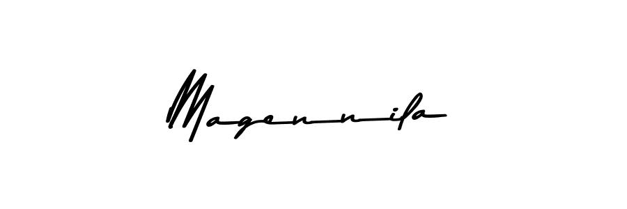 You should practise on your own different ways (Asem Kandis PERSONAL USE) to write your name (Magennila) in signature. don't let someone else do it for you. Magennila signature style 9 images and pictures png