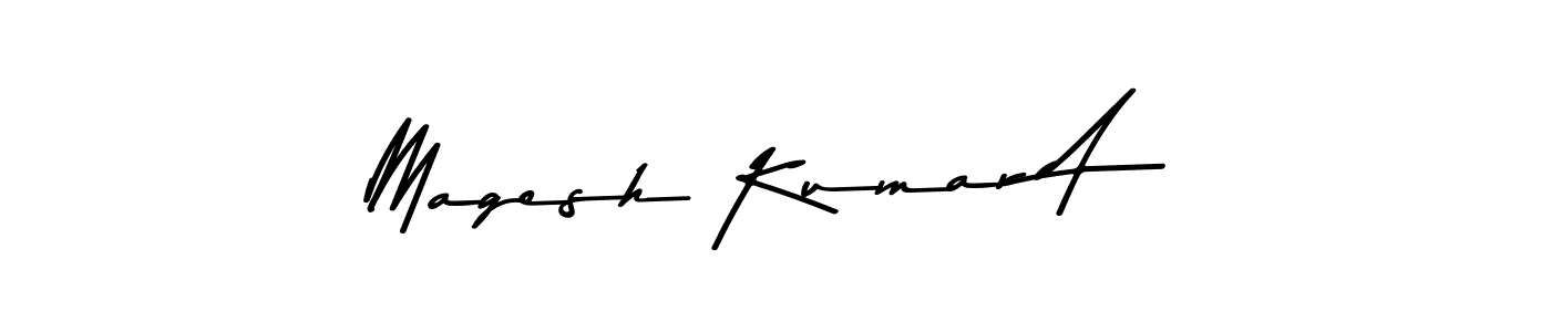How to make Magesh Kumar A signature? Asem Kandis PERSONAL USE is a professional autograph style. Create handwritten signature for Magesh Kumar A name. Magesh Kumar A signature style 9 images and pictures png
