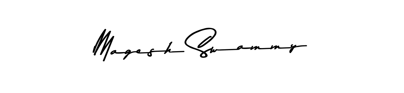Make a beautiful signature design for name Magesh Swammy. With this signature (Asem Kandis PERSONAL USE) style, you can create a handwritten signature for free. Magesh Swammy signature style 9 images and pictures png
