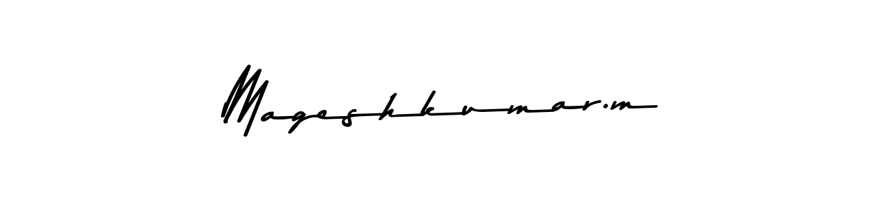 Make a beautiful signature design for name Mageshkumar.m. With this signature (Asem Kandis PERSONAL USE) style, you can create a handwritten signature for free. Mageshkumar.m signature style 9 images and pictures png