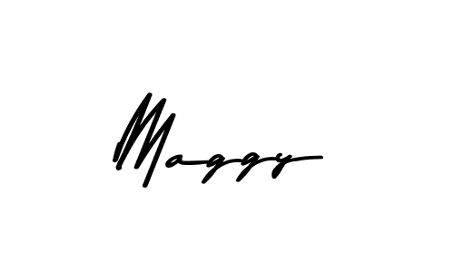 Design your own signature with our free online signature maker. With this signature software, you can create a handwritten (Asem Kandis PERSONAL USE) signature for name Maggy. Maggy signature style 9 images and pictures png