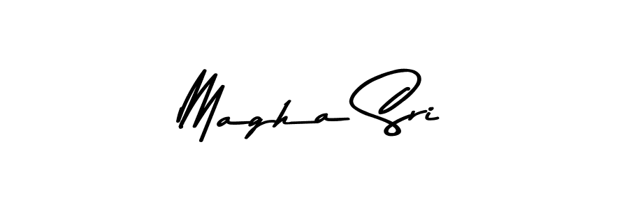 Magha Sri stylish signature style. Best Handwritten Sign (Asem Kandis PERSONAL USE) for my name. Handwritten Signature Collection Ideas for my name Magha Sri. Magha Sri signature style 9 images and pictures png