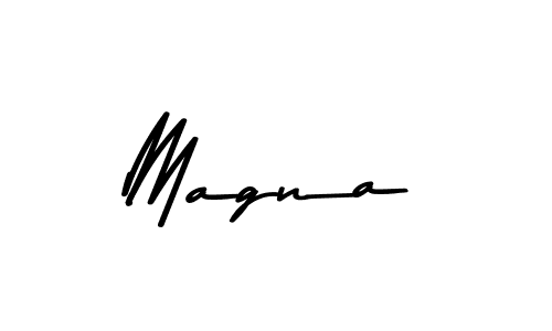 Use a signature maker to create a handwritten signature online. With this signature software, you can design (Asem Kandis PERSONAL USE) your own signature for name Magna. Magna signature style 9 images and pictures png