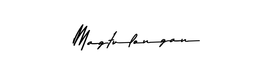 Design your own signature with our free online signature maker. With this signature software, you can create a handwritten (Asem Kandis PERSONAL USE) signature for name Magtulongan. Magtulongan signature style 9 images and pictures png