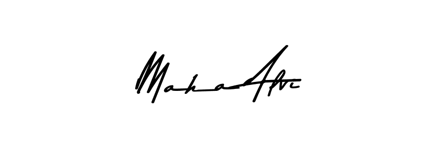 Make a beautiful signature design for name Maha Alvi. With this signature (Asem Kandis PERSONAL USE) style, you can create a handwritten signature for free. Maha Alvi signature style 9 images and pictures png