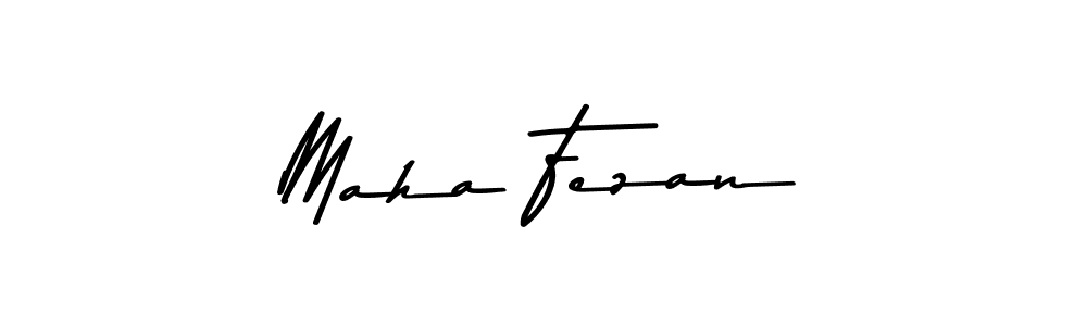 Design your own signature with our free online signature maker. With this signature software, you can create a handwritten (Asem Kandis PERSONAL USE) signature for name Maha Fezan. Maha Fezan signature style 9 images and pictures png