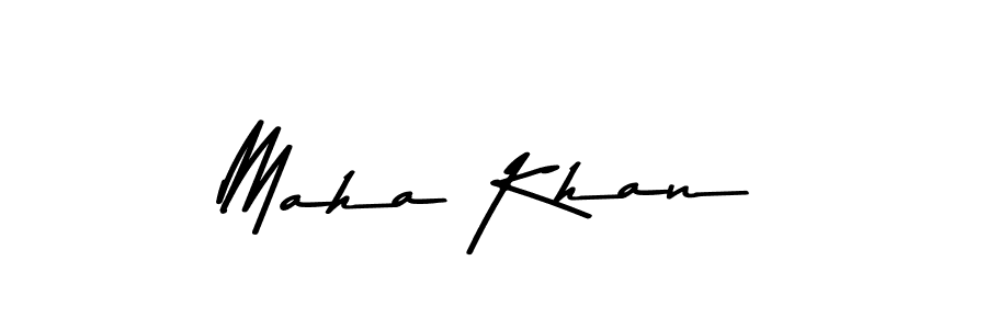 Make a beautiful signature design for name Maha Khan. With this signature (Asem Kandis PERSONAL USE) style, you can create a handwritten signature for free. Maha Khan signature style 9 images and pictures png