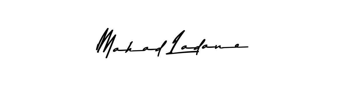 Make a beautiful signature design for name Mahad Ladane. With this signature (Asem Kandis PERSONAL USE) style, you can create a handwritten signature for free. Mahad Ladane signature style 9 images and pictures png