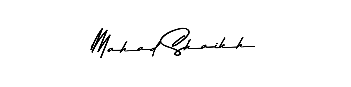 Design your own signature with our free online signature maker. With this signature software, you can create a handwritten (Asem Kandis PERSONAL USE) signature for name Mahad Shaikh. Mahad Shaikh signature style 9 images and pictures png