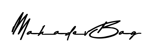 Get an exclusive digital autograph for Mahadev Bag. The Asem Kandis PERSONAL USE typeface captures the charm of real penmanship on paper. Mahadev Bag signature style 9 images and pictures png